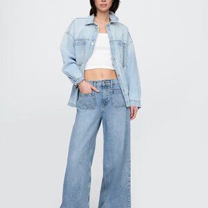 Gap Mid Rise UltraSoft Baggy Jeans Size 29 - Light Indigo - Slouchy Wide Leg